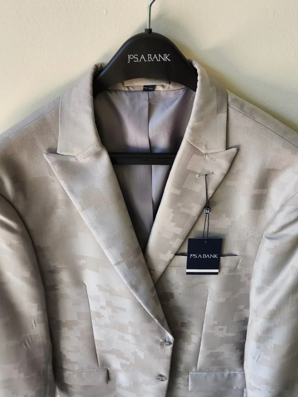 Jos. A. Bank Light Tan Digital Camo Sport Coat Blazer